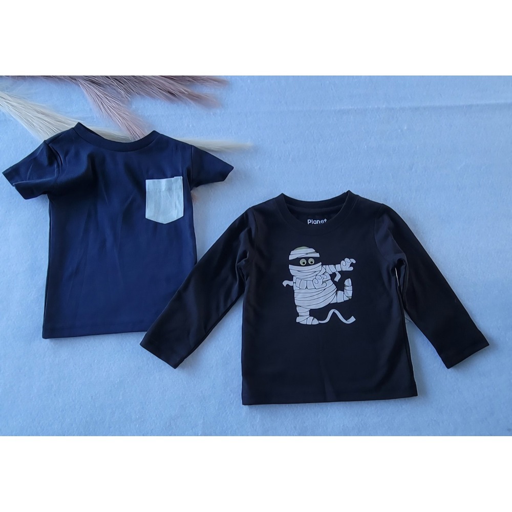Planet Cotton Boys MummyT-shirt 2 PieceSize 24 Meses One LongSleeve  And Short S
